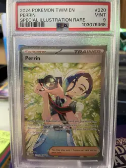 Pokemon TCG Perrin Twilight Masquerade Holo Card 220/167 Special Edition PSA - Image 1