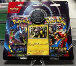 Pokemon Mega Evolution & Phantasmal Flames Blister 2 Pack Raikou Promo Coin - Image 1