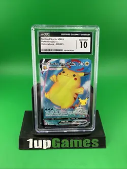 2021 Pokemon Celebrations Surfing Pikachu VMAX FULL ART 009/025 CGC 10 GEM MINT - Image 1