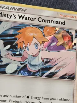 Pokemon Misty's Water Command 63/68 Hidden Fates Holo Rare Trainer English Card - Image 2
