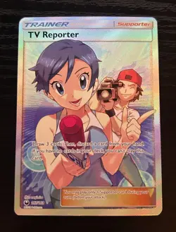Pokemon TV Reporter 167/168 Celestial Storm Full Art Trainer Ultra Rare Holo NM - Image 1