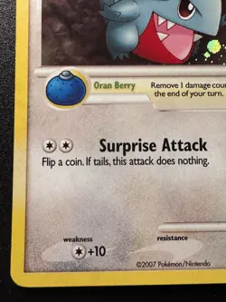 Gible 7/17 POP Series 6 Promo Pokemon Card Cosmos Holo Foil Rare Swirl Near Mint - Image 5