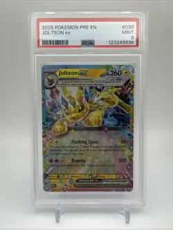 2025 Pokemon Prismatic Evolutions Jolteon ex #030/131 PSA 9 - Image 1