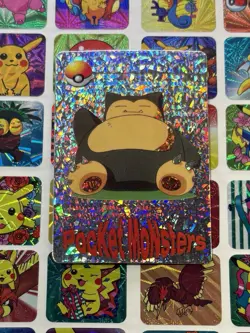Pokemon Snorlax Vintage Pocket Monsters Vending HOLO Prism Sticker 1999 Nintendo - Image 1