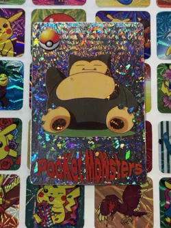 Pokemon Snorlax Vintage Pocket Monsters Vending HOLO Prism Sticker 1999 Nintendo - Image 4