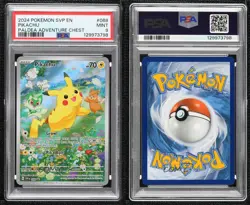 Pikachu (Paldea Adventure Chest) Holo Pokemon Scarlet & Violet Black Star PSA 9 - Image 3