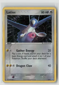 LATIOS 2/10 HOLO EX TRAINER KIT POKEMON TCG DAMAGED READ - Image 1