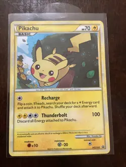 LP/NM Pikachu HGSS03 Pokemon TCG: 2010 HGSS Black Star Promo Near Mint Or Better - Image 3