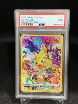2023 Pokemon SWSH Crown Zenith Pikachu Full Art #160/159 PSA 9 - Image 1
