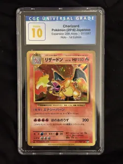 Pokemon CGC PRESTINE 10 Charizard Cp6 20th Anniv. 1st Edition Holo 011/087 2016 - Image 1