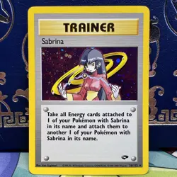 Pokemon TCG Sabrina Trainer Gym Challenge Holo 20/132 NM - Image 1