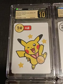 Pokemon Taruka Pikachu 1st, 2nd, 3rd, 4th Place CGC Pristine 10 Sequential Set - Image 2