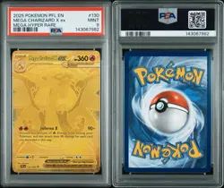 2025 POKEMON MEGA CHARIZARD X EX PHANTASMAL FLAMES 130 ENGLISH PSA 9 MINT - Image 3