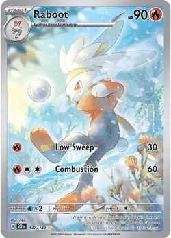 RABOOT 147/142 STELLAR CROWN POKEMON-SPECIAL ILLUSTRATION-ULTRA RARE- HOLO NM - Image 1