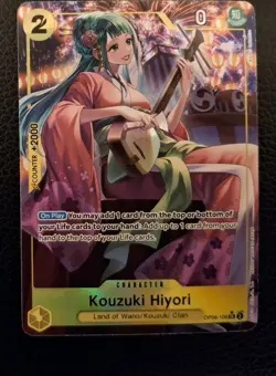 One Piece Kouzuki Hiyori OP06-106 Wings of the Captain Alternate Art Foil SR - Image 1