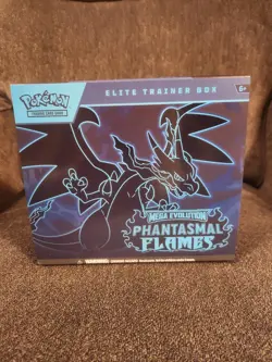 Pokemon Phantasmal Flames Elite Trainer BOX ETB with accessories and BASE cards - Image 1