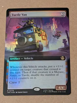 NM Extended Art Foil Turtle Van, MTG, TMNT, Magic the Gathering, 278 - Image 1