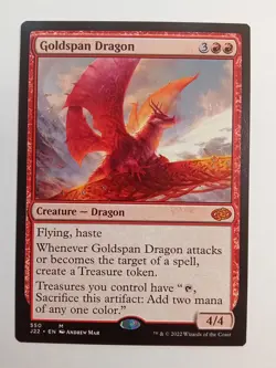Goldspan Dragon 550 Jumpstart 2022 MTG - Image 1
