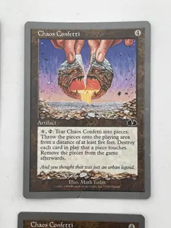 Lot Of Four Magic The Gathering MTG Unglued Artifact Chaos Confetti - Image 4