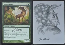 SKETCHED MtG Magic Raoul Vitale _Return to Ravnica _ Artist Proof _ BRUSHSTRIDER - Image 1