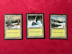 Snow-Covered Forest And Reg Land Lot - Ice Age MTG Magic The Gathering Vintage - Image 1