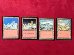Snow-Covered Mountain And Reg Land Lot - Ice Age MTG Magic The Gathering Vintage - Image 1