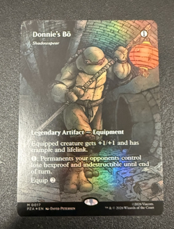 Magic MTG Teenage Mutant Ninja Turtles TMNT Borderless Foil #17 Donnie's Bo - Image 1