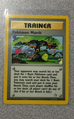 POKEMON - POKEMON MARCH 102/111 - TRAINER - NEO GENESIS SET - COMMON - NEAR MINT - Image 1