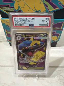 Pokemon Mega Sharpedo EX 113/094 Me02: Phantasmal Flames Holo GEM MINT PSA 8 - Image 1