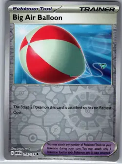 Big Air Balloon 155/165 Reverse Holo SV: Scarlet & Violet 151 - Pokemon - NM - Image 1