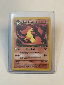 VTG Pokemon TCG Dark Rapidash 44/82 Team Rocket Non Holo Unlimited WOTC 2000 LP - Image 1