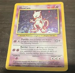 Mewtwo 10/102 Pokemon TCG 1999 Base Set Holo Unlimited Rare - Image 1