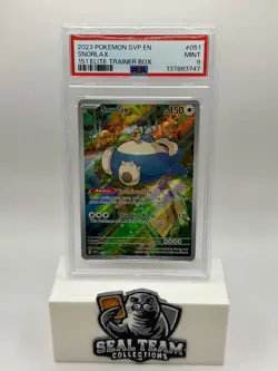 2023 POKEMON SVP EN-SV BLACK STAR PROMO 151 ELITE TRAINER BOX #051 SNORLAX PSA 9 - Image 1