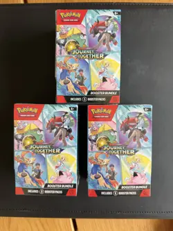 3 x Pokemon TCG Scarlet & Violet Journey Together Booster Bundle (NEW & SEALED) - Image 1