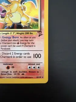 Pokemon Charizard Base Set 2 004/130 Holo Rare (Lightly played) - Image 5