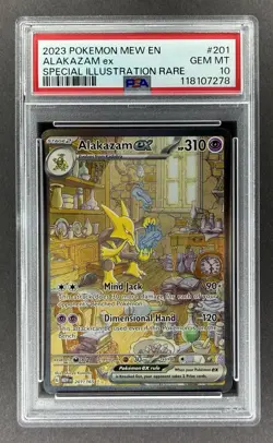 Alakazam EX Special Illustration Rare PSA 10 201/165 2023 Pokemon Mew EN-151 - Image 1