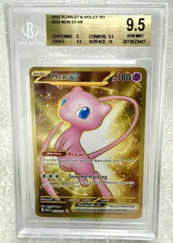Pokemon Mew ex 205/165 SV 151 Hyper Rare Gold Label Beckett BGS 9.5 Gem Mint - Image 1
