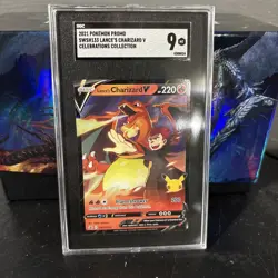Lance's Charizard V SWSH133 2021 Pokemon Celebrations SGC 9 Mint - Image 1