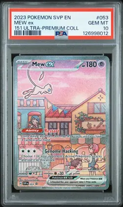 2023 POKEMON SVP EN-SV BLACK STAR PROMO 151 ULTRA-PREM COLL #053 MEW EX PSA 10 - Image 1