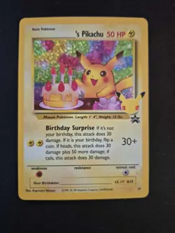 Birthday Pikachu 24 NM - Celebrations 25th - Pokemon TCG - Black Star Promo - Image 1