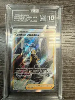 2023 POKEMON CROWN ZENITH GALARIAN GALLERY ALT CYNTHIA'S AMBITION #GG60 TAG 10 - Image 1