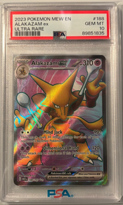 Alakazam EX #188/165 Ultra Rare Scarlet & Violet 151 Pokemon 2023 PSA 10 - Image 1