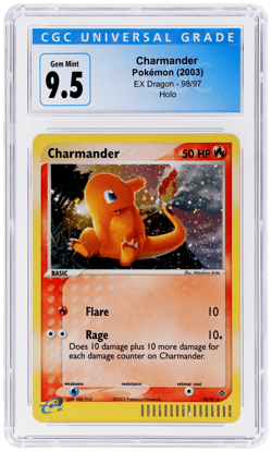 2003 Pokemon Ex Dragon Charmander Holo #98 CGC 9.5 - Image 1