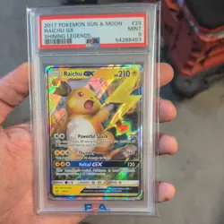Pokemon TCG Raichu GX SM90 Black Star Promo Sun and Moon PSA 9 Mint Special Coll - Image 1