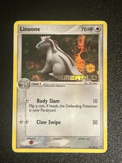 Pokemon TCG Linoone Holo- EX Emerald- 34/106 LP - Image 1