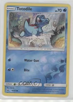 Totodile Reverse Foil Pokemon Sun & Moon Shining Legends #18 - Image 1