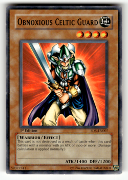 Obnoxious Celtic Guard SD5-EN007 1st Edition Common Structure Deck: Warrior's Tr - Image 1