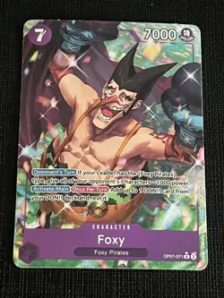 One Piece 500 Years in the Future Foxy OP07-071 Parallel Alternate Alt Art NM - Image 1