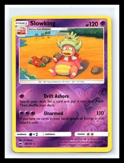 💥 Pokemon Card Slowking 48/147 Burning Shadows Reverse Holo Rare - Image 1