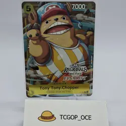 Tony Tony Chopper P-089 2025-26 Regionals ONLINE Finalist Promo One Piece Card - Image 1
